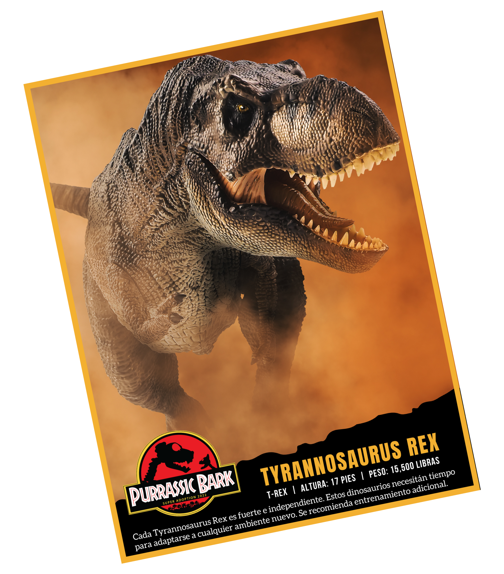 Cada Tyrannosaurus Rex es fuerte e independiente. Esto dinosaurios necesitan tiempo para adaptarse a cualquier ambiente nuevo. Se recomienda entrenamiento adicional.