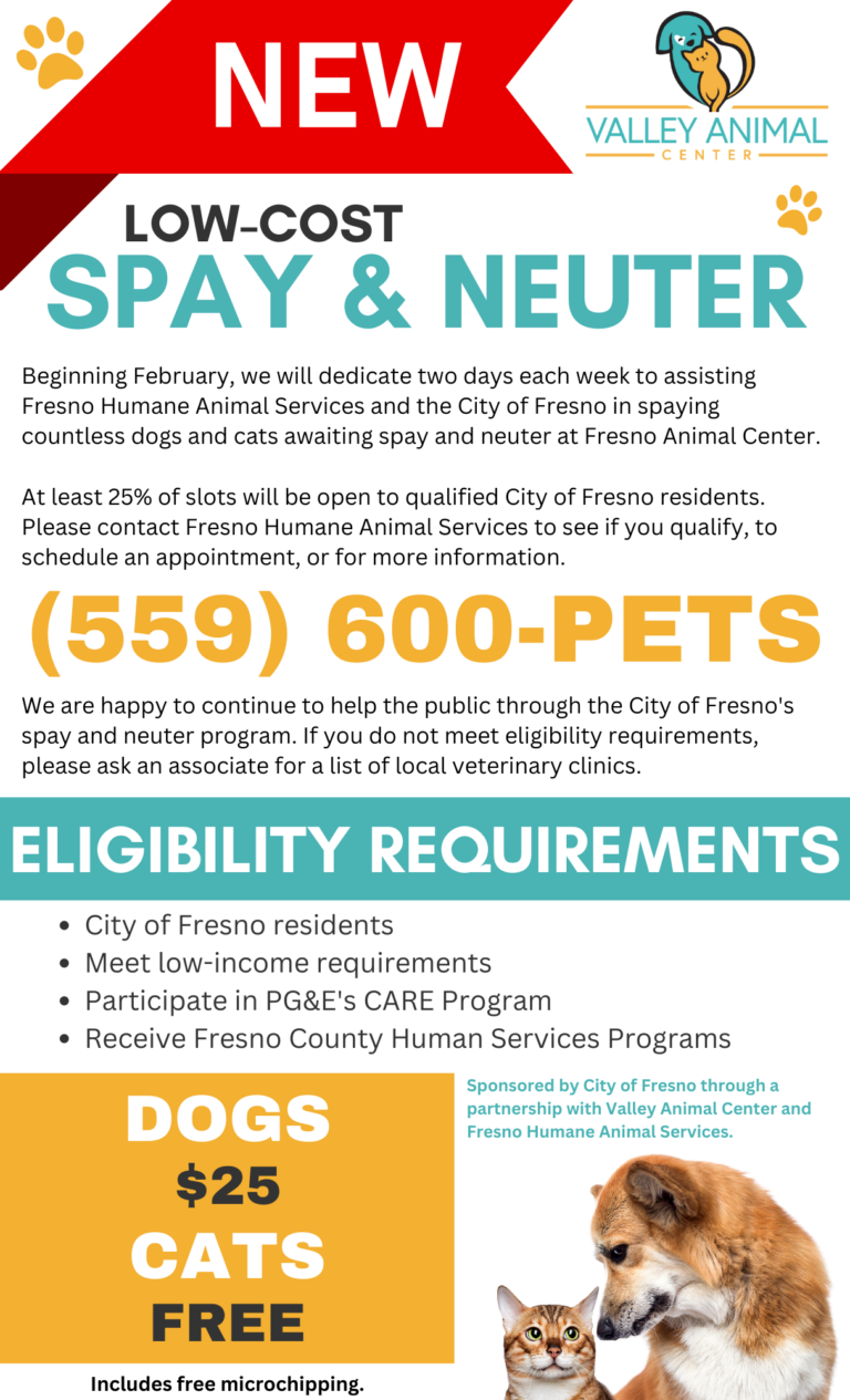 Valley Animal Center partners with the City of Fresno for spay and ...